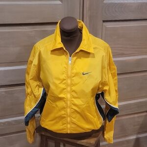 Nike Vibrant Yellow Windbreaker with Black Accents
